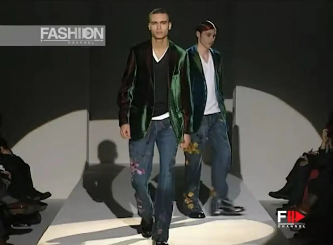 Gucci - Fall99 AD And Runway Floral Embroiled Denim