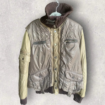 Dolce & Gabbana - AW04 2 in 1 Modular High Neck Down Vest Jacket