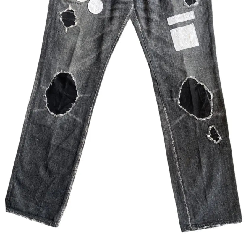 Number (N)ine : AW04 Give peace a chance Patch Denim