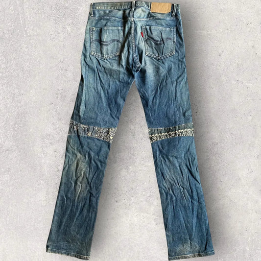 Sasquatchfabrix - SS11 Bandana Biker Details Stretch Denim