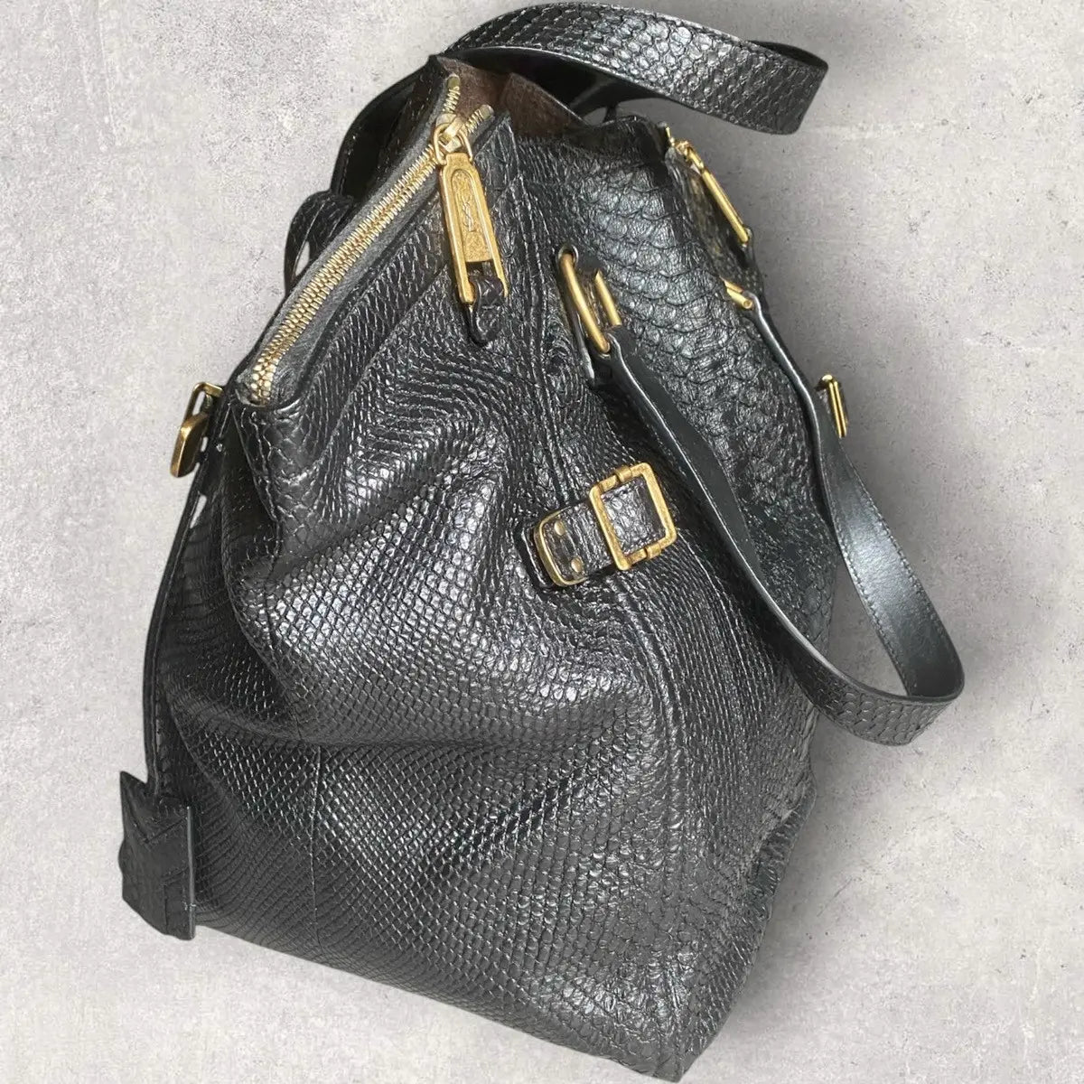 Yves Saint Laurent - YSL Python Leather Downtown Bag