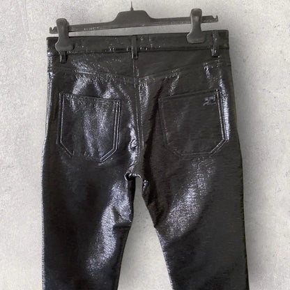 Courreges - NWT Re Edition 5 Pocket Black Vinyl Pants