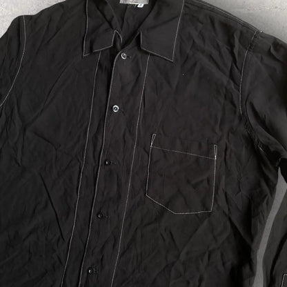 Yohji Yamamoto - Mainline Contrast Stitch Rayon Oversize Shirt