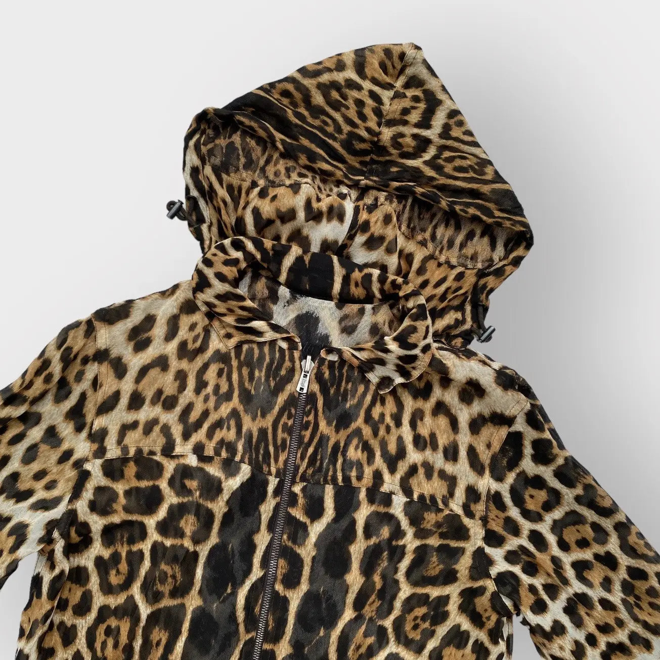 Saint Laurent Paris - Tom Ford × Yves Saint Laurent  SS02 Sheer Mesh Zip Hoodie Jacket