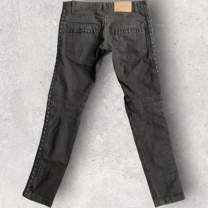 Balmain - SS13 Balmain Side Lace Biker Denim