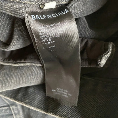 Balenciaga - Logo Spray Oversize Trucker Denim Jacket