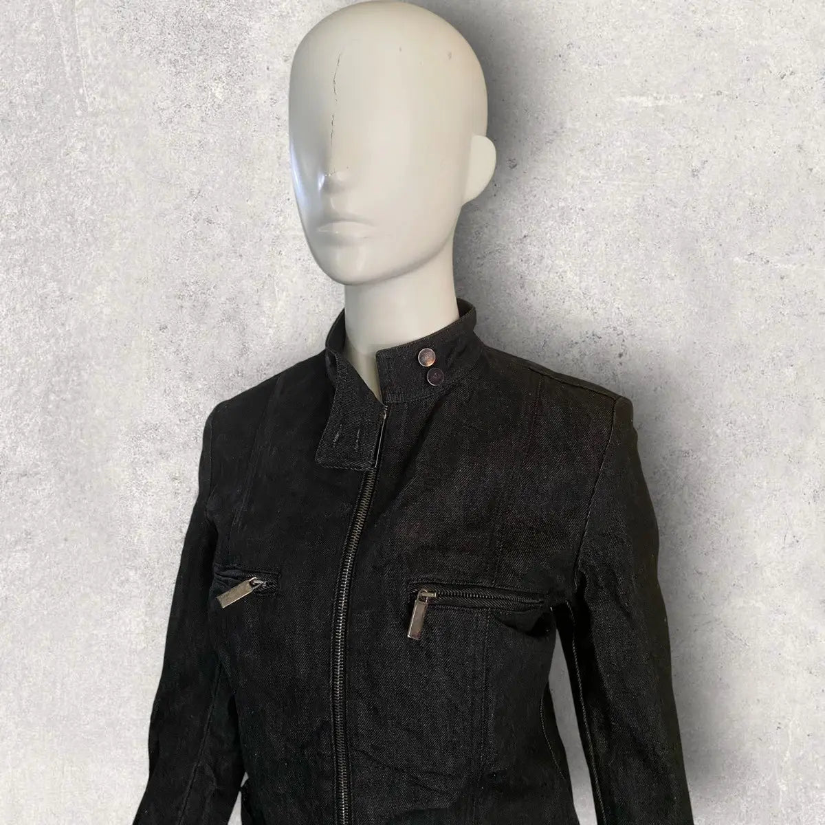Gucci - 1999 Raw Denim Rider Jacket By Tom Ford Era