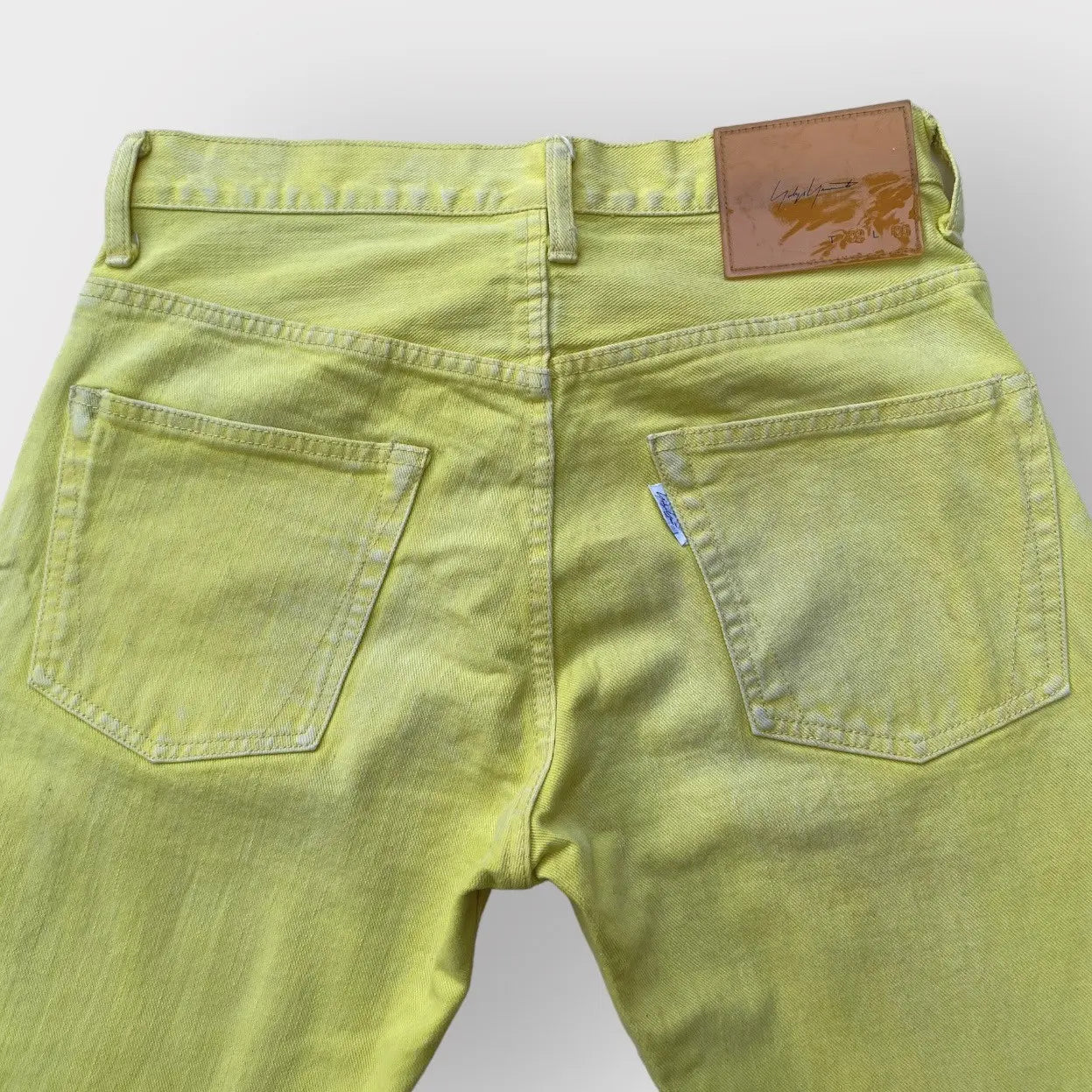 Yohji Yamamoto - SS02 Runway Yellow Wash Jeans