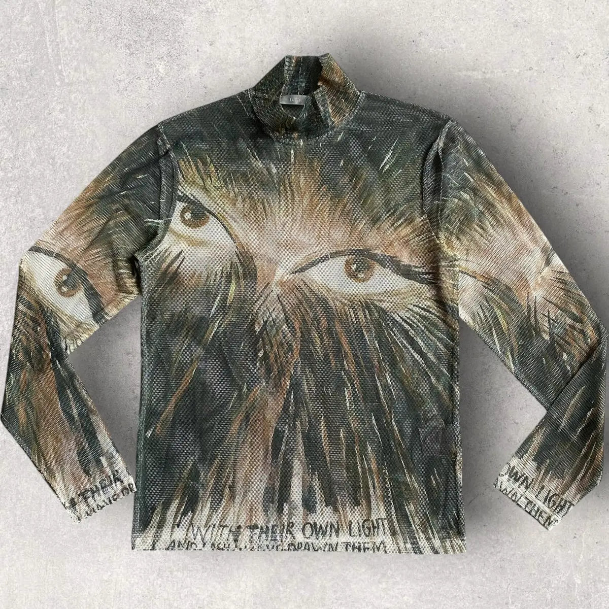 Dior - Fall19 Dior Homme x Raymond Pettibon mesh long-sleeve top