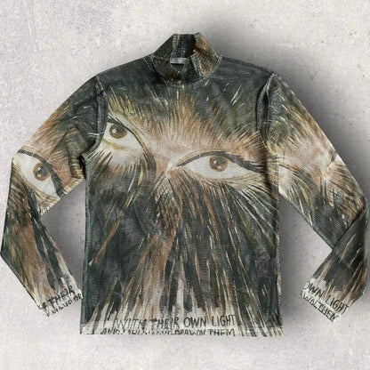Dior - Fall19 Dior Homme x Raymond Pettibon mesh long-sleeve top