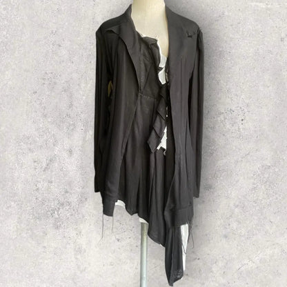 Yohji Yamamoto : NWT Runway SS23 Frill Blazer