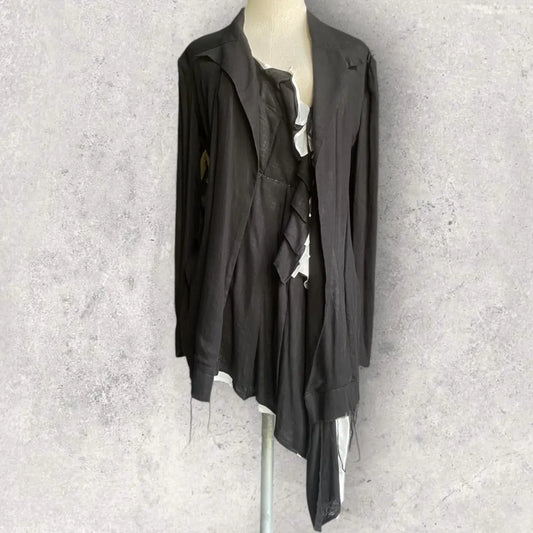 Yohji Yamamoto : NWT Runway SS23 Frill Blazer