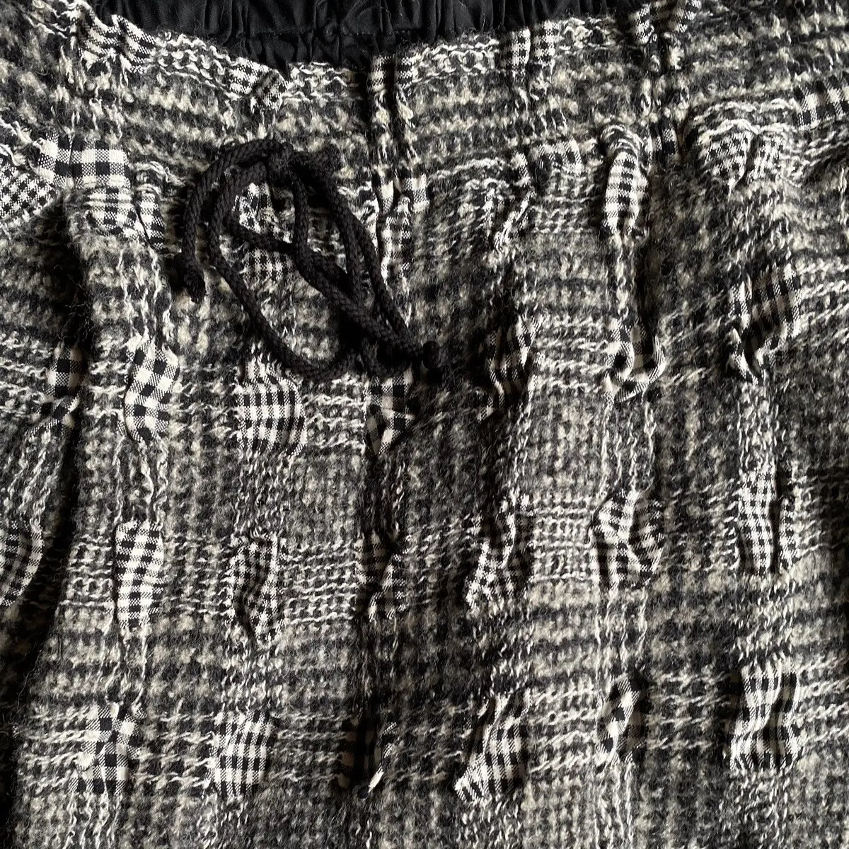 Yohji Yamamoto - Y’s Houndstooth Mix Plaid Drop Crotch Shorts