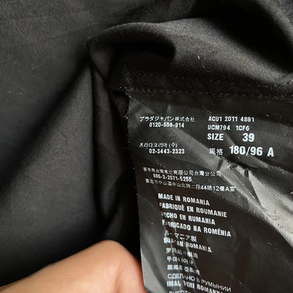 Prada - Black Ruffle Stretch Shirt