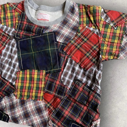 Nozomi Ishiguro - 2014 Plaids Patchwork Short Sleeve Crop Sweatshirt