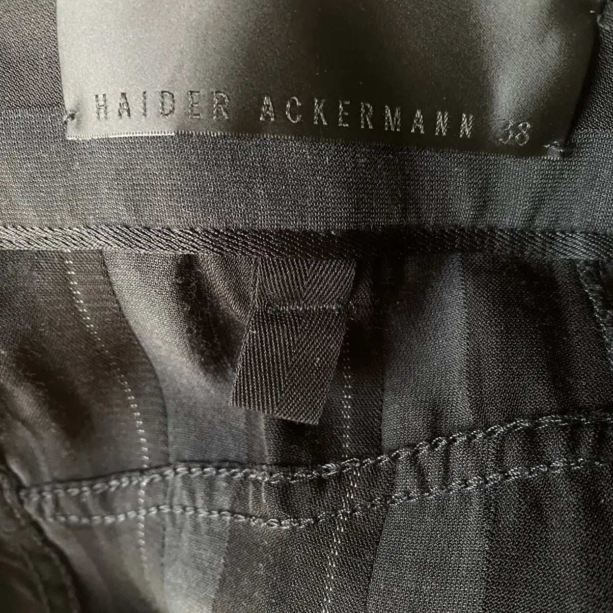 Haider Ackermann - SS18 Stripes Rayon Blend Back Elastic Drop Crotch Trousers