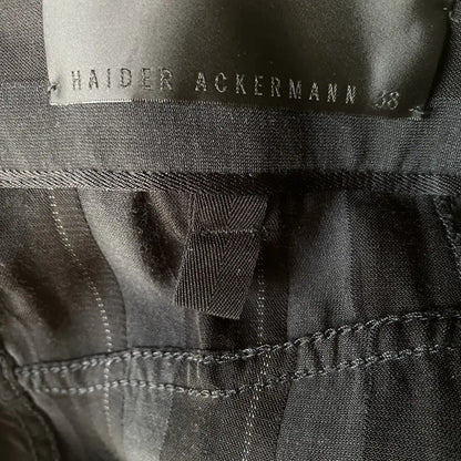 Haider Ackermann - SS18 Stripes Rayon Blend Back Elastic Drop Crotch Trousers