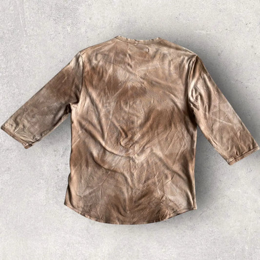 Raf Simons - SS 1998 “Black Palm” Brown Tie Dye T-shirt