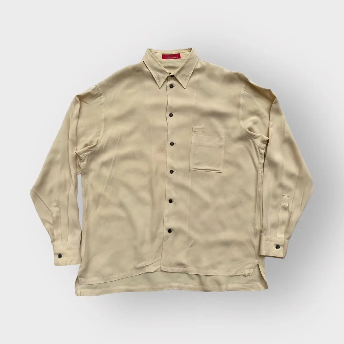 Yohji Yamamoto - Y’s Shirt For Men Embroidered Collar Oversized Rayon Shirt