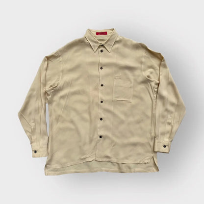 Yohji Yamamoto - Y’s Shirt For Men Embroidered Collar Oversized Rayon Shirt