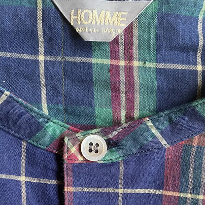 Comme des Garcons Homme - Vintage 80’s Plaid Tartan Oversize Pull Over Shirt