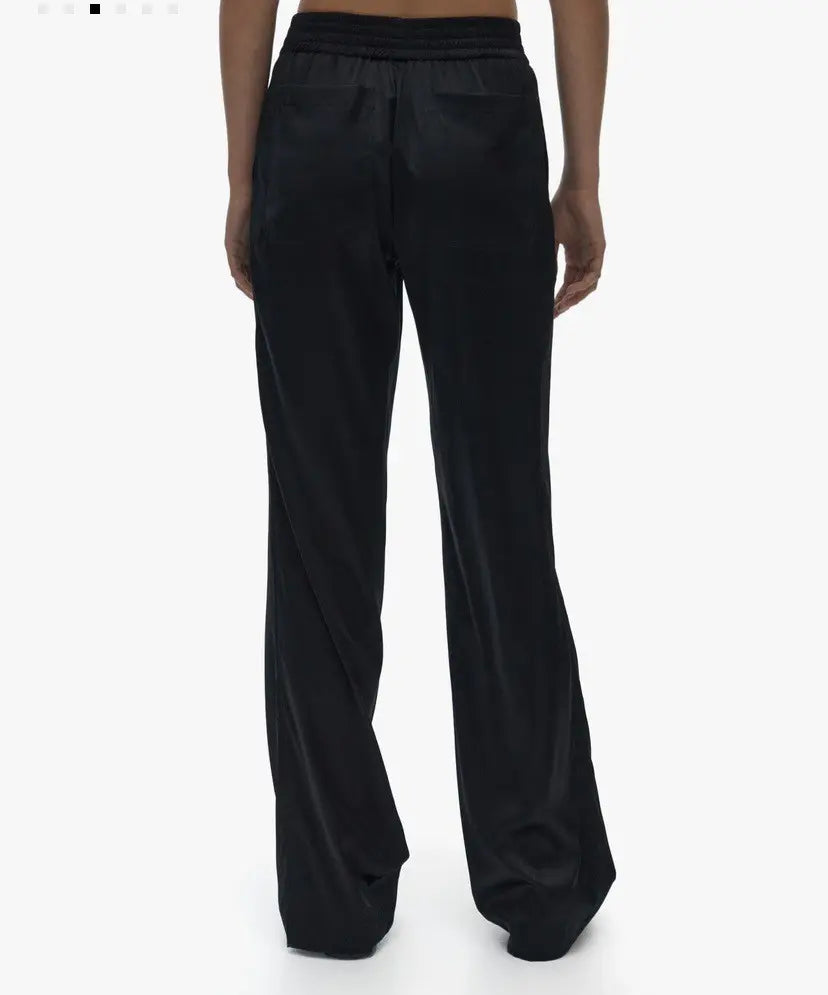 Helmut Lang - Wide Leg Silk Pant with an elastic waistband