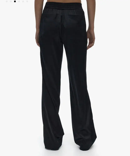 Helmut Lang - Wide Leg Silk Pant with an elastic waistband