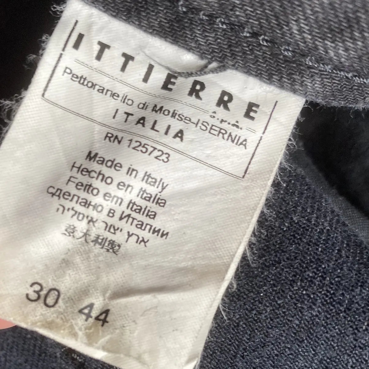 Balmain - Animal Print Black Wash Biker Denim