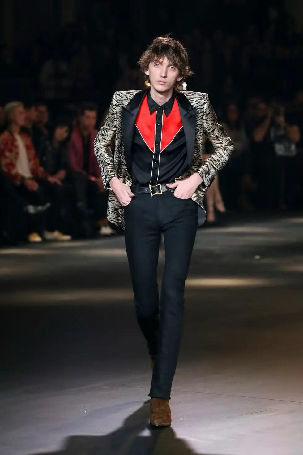 Saint Laurent Paris - Fall 2016 Silk Western Shirt by Hedi Slimane