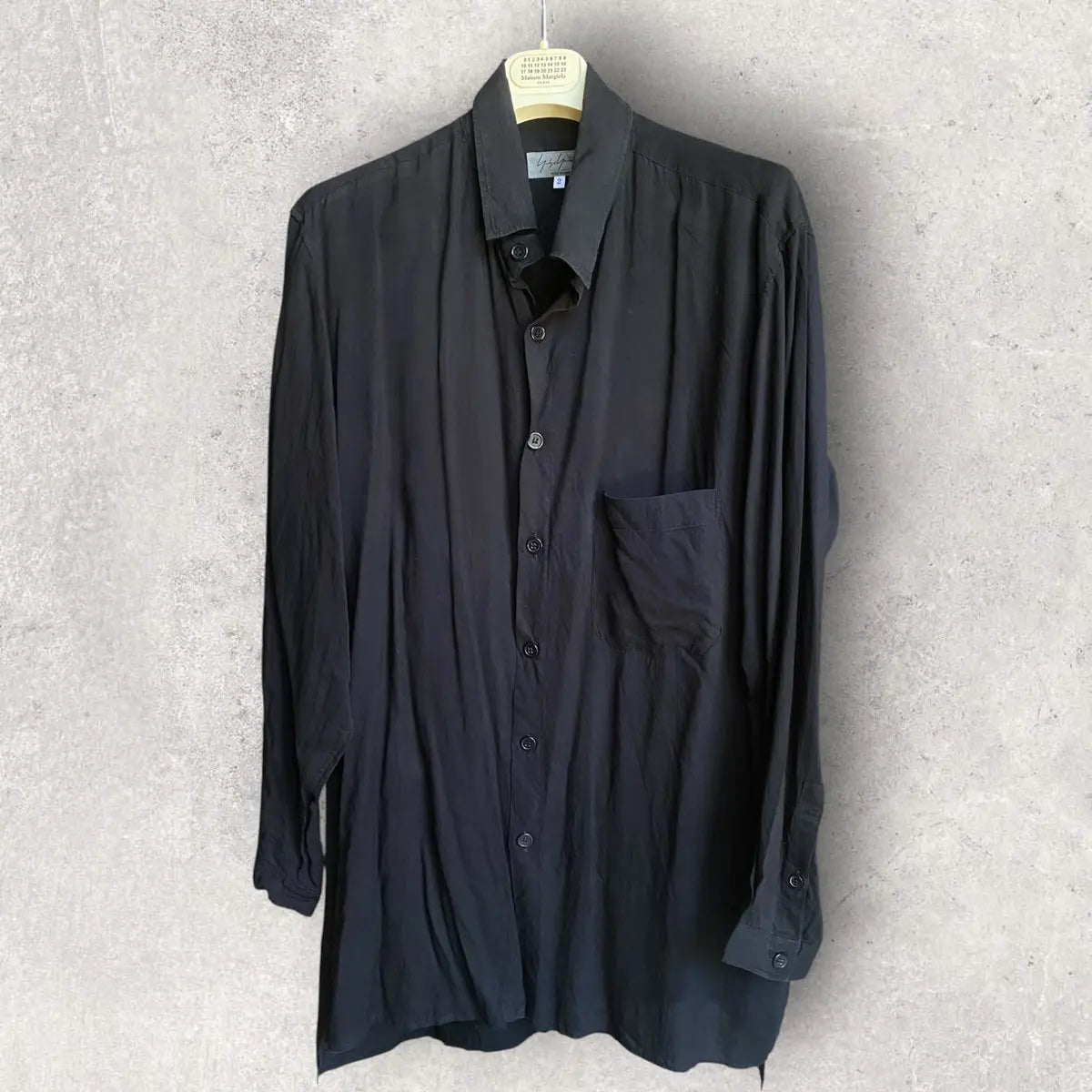Yohji Yamamoto - SS20 Asymmetric Collar Tencel Shirt