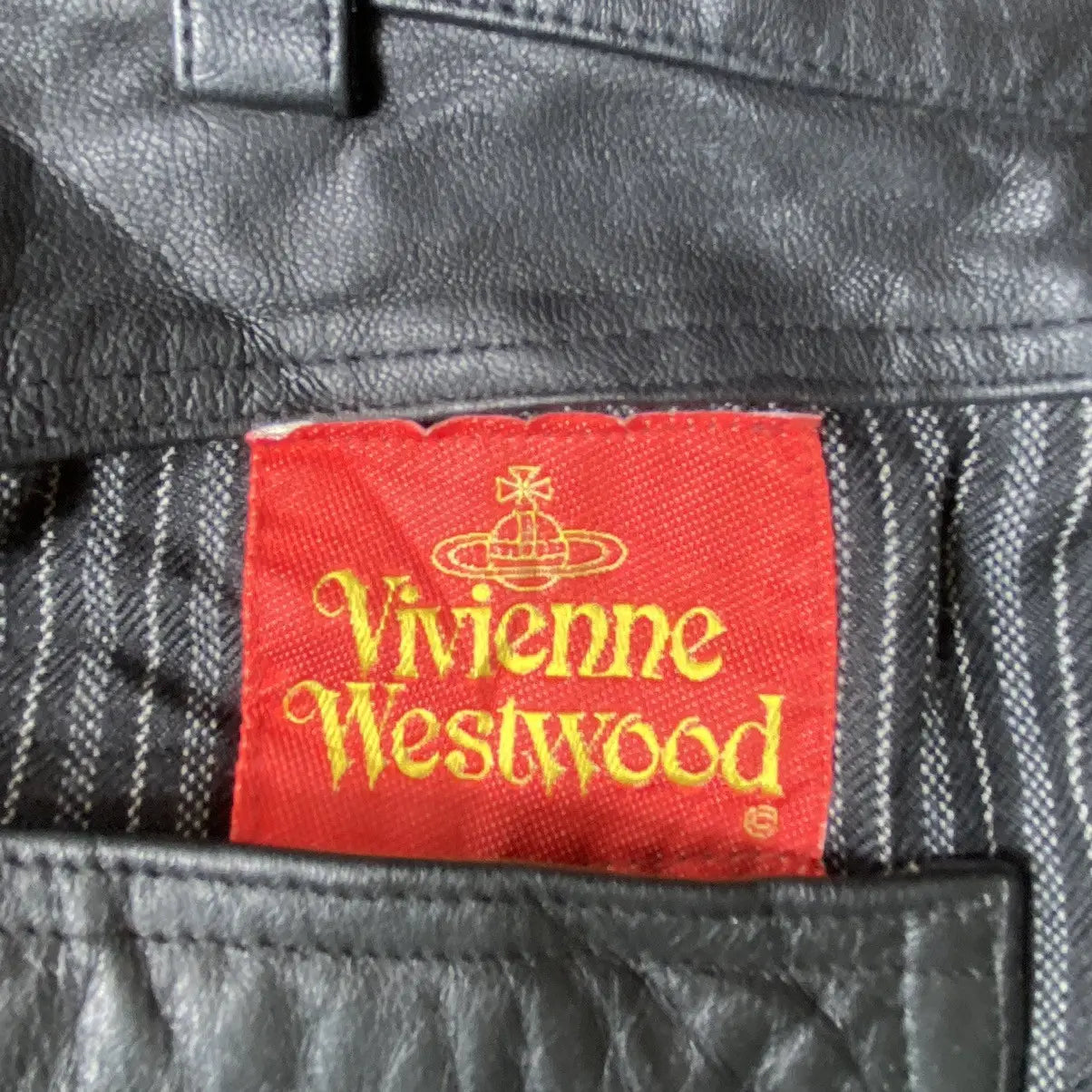 Vivienne Westwood - Vintage 80’s Museum Piece Leather Waist Stripes Pants