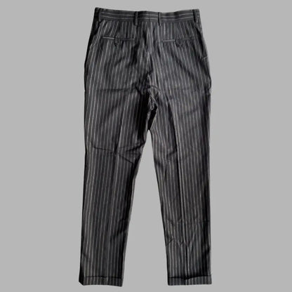 Saint Laurent Paris - SLP Black Gold Stripe Wool Trousers