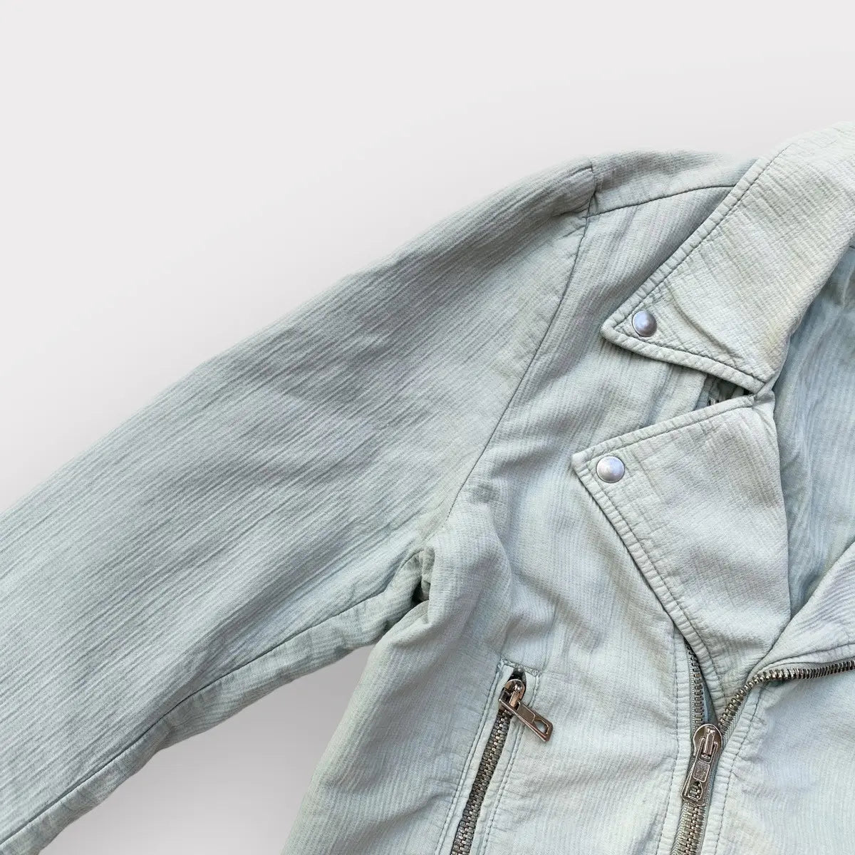 Raf Simons - SS06 Seersucker Cotton Biker Jacket