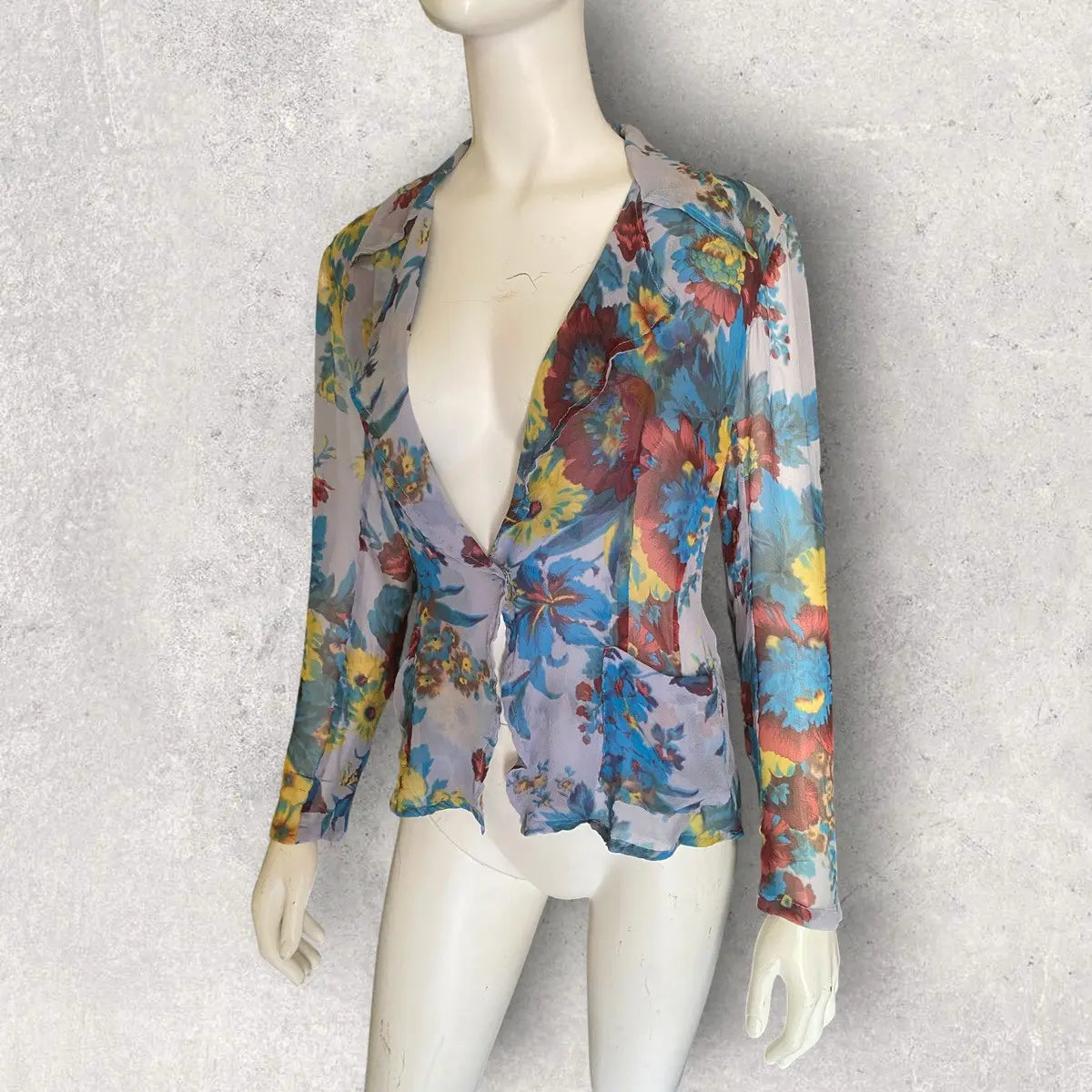 Dries Van Noten - Archive Runway SS01 Floral Silk Blazer