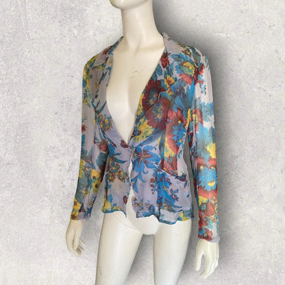 Dries Van Noten - Archive Runway SS01 Floral Silk Blazer