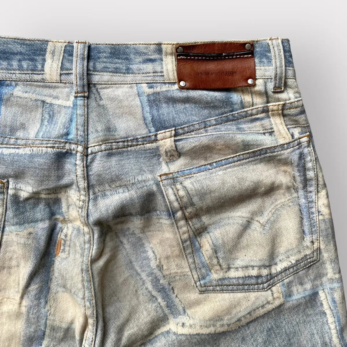 Dries Van Noten - SS17 trompe l'oeil Patchwork Jeans