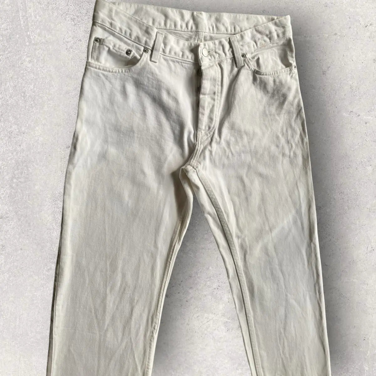 Helmut Lang - Archive Vintage White Denim Classic Cut