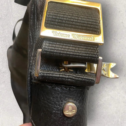 Vivienne Westwood - Black Jacquard Leopard Cross body Bag