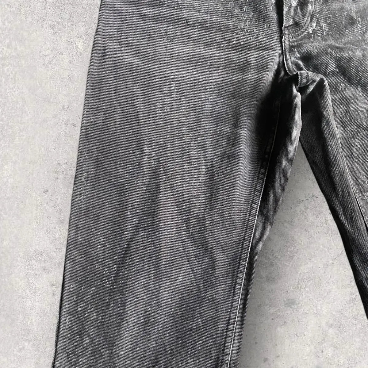 Helmut Lang : SS03 Archive Rubber ‘Tyre’ Print Denim