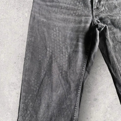 Helmut Lang : SS03 Archive Rubber ‘Tyre’ Print Denim