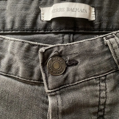 Balmain - Biker Dart Knees Dark Grey Jeans