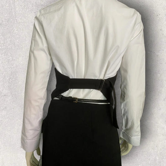 Yohji Yamamoto - Half Lower Vest With Back Strap Belt