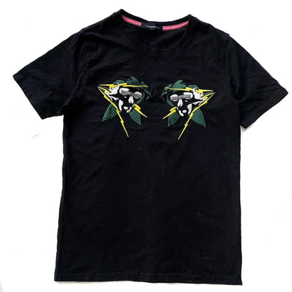 Undercover - John Undercover Skull lighting Embroidered T Shirt