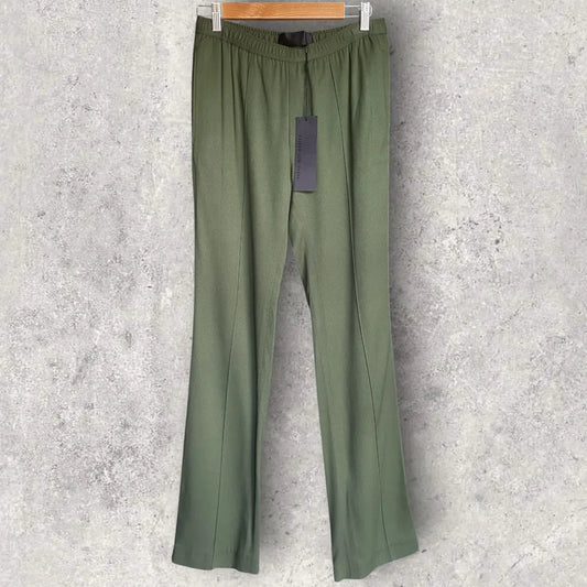 Haider Ackermann - SS20 Khaki Green Elastic Waist Band Trousers