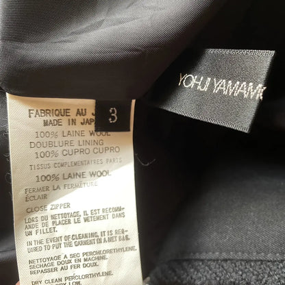 Yohji Yamamoto - Yohji Noir Double Strap Collar Black Wool Vest