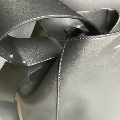 Calvin Klein 205W39NYC - Luxe Calf Leather Stripe Link Bucket Bag