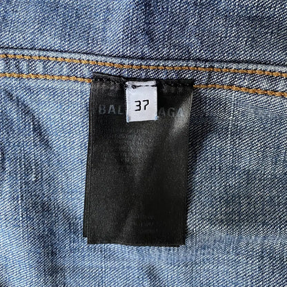 Balenciaga - 2019 Back Logo Embroidered Oversize Denim Shirt