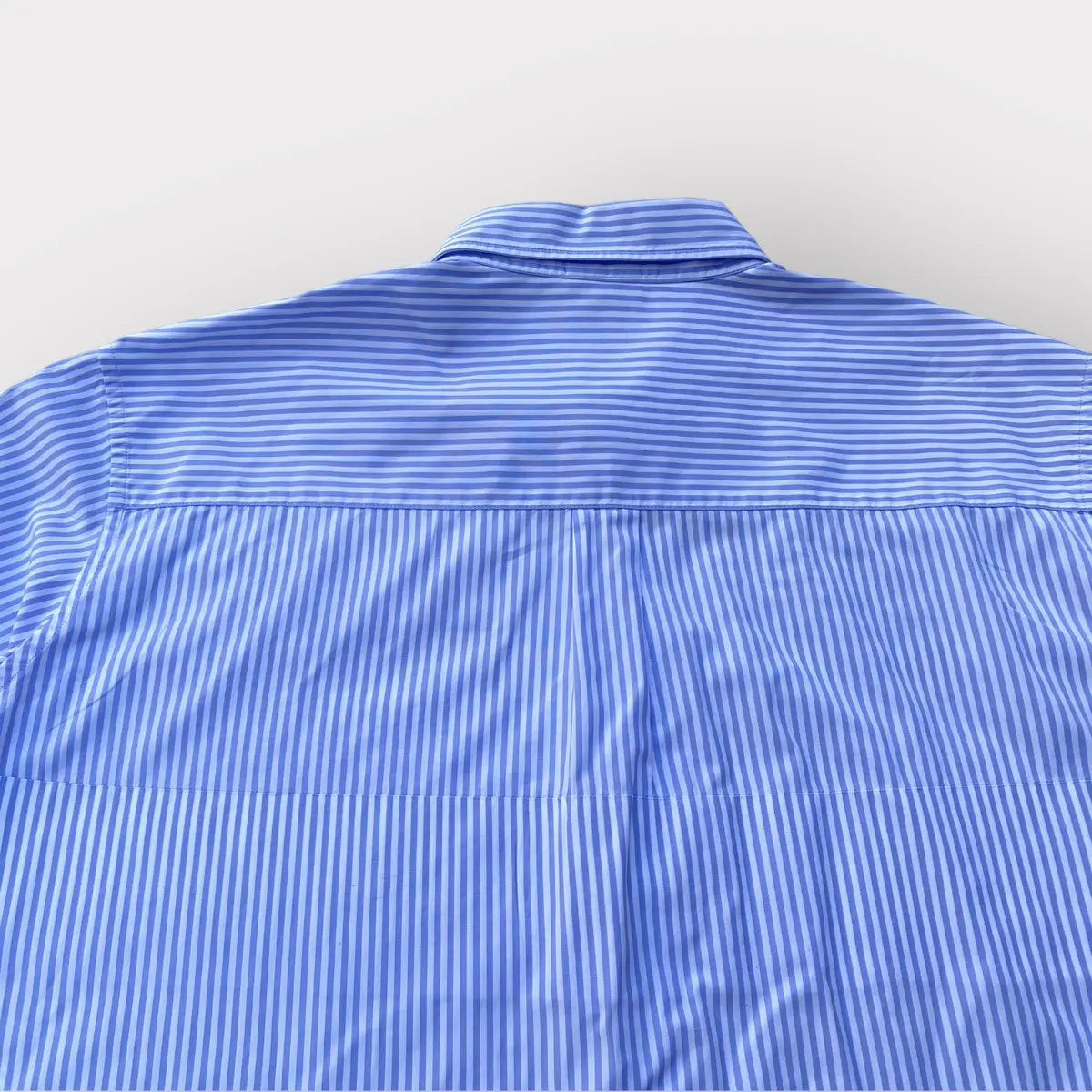 Vetements - SS19 Blue Stripes Oversized Cropped Shirt
