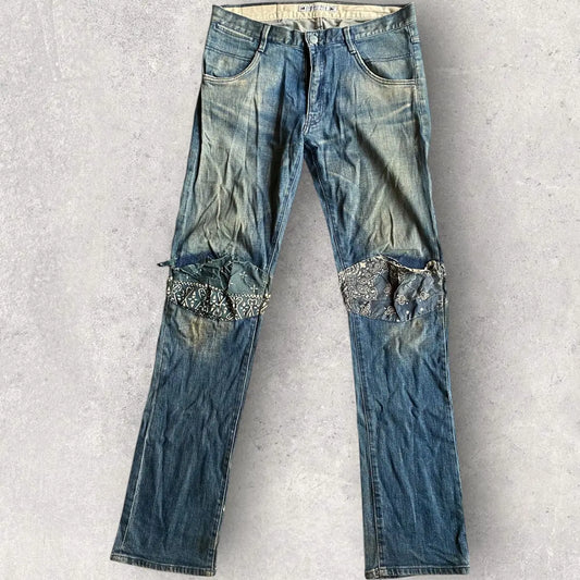 Sasquatchfabrix - SS11 Bandana Biker Details Stretch Denim