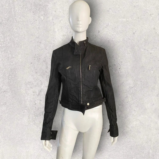 Gucci - 1999 Raw Denim Rider Jacket By Tom Ford Era